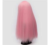 POLGDW Parrucche Parrucche Cosplay for Le Donne 26 Pollici Lunghi Capelli Dritti Nero Bianco Verde Rosso Viola Oro Marrone Rosa Parrucca Sintetica con Frangia Parrucca(3)