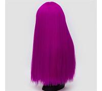 POLGDW Parrucche Parrucche Cosplay for Le Donne 26 Pollici Lunghi Capelli Dritti Nero Bianco Verde Rosso Viola Oro Marrone Rosa Parrucca Sintetica con Frangia Parrucca(2)