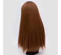 POLGDW Parrucche Parrucche Cosplay for Le Donne 26 Pollici Lunghi Capelli Dritti Nero Bianco Verde Rosso Viola Oro Marrone Rosa Parrucca Sintetica con Frangia Parrucca(7)