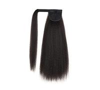 POLGDW Parrucche Parrucche in Fibra Capelli Lunga Clip Riccio in Capelli Coda Kinky Straight Counytail Parruttino for Le Donne Capelli Sintetici Pony Coda Estensione dei Capelli Parrucca(B,18inches)