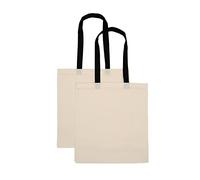 Polhim Borsa Cotone Tote Bag - Borsa Tracolla in Tessuto Estiva per Spesa, Shopping, Palestra - Borse Shopper Ecologiche, Riutilizzabili - Colore Bianco per Dipingere e Stampare - 38 x 42cm, 2 Pezzi