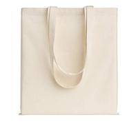 POLHIM® Borsa in tela di cotone riutilizzabile 220 g/m2 Dimensione 38 x 42 cm Manici Lunghi 70 cm Naturale 100% Cotone (Naturale, 10 pezzi)