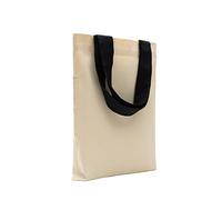 POLHIM® Borsa in tela di cotone riutilizzabile - Borsa in tessuto di cotone lavabile - Salvietta, abbigliamento da ginnastica, gare, spiaggia, verdure, 36 x 49 cm, 220g/m2, 1 pezzo (Naturel)