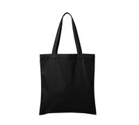 POLHIM® Sacchetti di stoffa non stampati 38 x 42 cm 220 g/m2 - Borsa in cotone versatile e durevole come borsa da trasporto e borsa in tessuto sostenibile per ogni occasione., Nero, 38.0 x 42.0 cm,