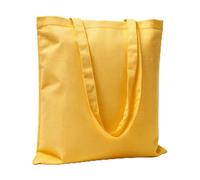 POLHIM Sacchetto di stoffa 38 x 42 cm (145 g/m²) | Sacchetto di iuta alternativa in 100% cotone | Borsa non stampata da dipingere e per la spesa, giallo.