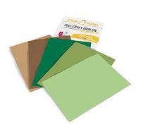 POLI-CRAFT IRON-ON BUNDLE NATURE - 5 x POLI-FLEX® TURBO®, Vinile di trasferimento per tessuti superveloce, Natura (Beige sabbia, Caffè, Verde, Oliva, Salvia), 5 x A4 (21 cm x 29,7 cm)