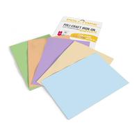 POLI-CRAFT IRON-ON BUNDLE PASTEL - 5 x POLI-FLEX® TURBO®, Vinile di trasferimento per tessuti superveloce, Pastello (Beige, Viola, Pesca chiaro, Salvia, Azzurro ghiaccio), 5 x A4 (21 cm x 29,7 cm)