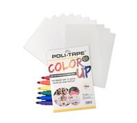 POLI-FLEX® COLOR UP - Vinile transfer per tessuti, stampabile e colorabile a mano. Confezione bundle: 7x COLOR UP e 3x vinili di trasferimento in formato A4