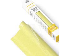 POLI-FLEX® Pearl GLITTER® - Pellicola glitterata per tessuti, pellicola flessibile con effetto glitter da applicare con ferro da stiro, per magliette fai da te, giallo neon, 30,5 cm x 61 cm
