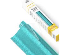 POLI-FLEX® PEARL GLITTER® - Vinile glitterato per tessuti - Vinile flessibile con effetto glitter da applicare a caldo, vinile da intaglio per magliette DIY, Azzurro cielo, 30,5 cm x 61 cm