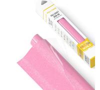 POLI-FLEX® PEARL GLITTER® - Vinile glitterato per tessuti - Vinile flessibile con effetto glitter da applicare a caldo, vinile da intaglio per magliette DIY, Rosa neon, 30,5 cm x 61 cm