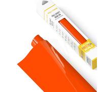 POLI-FLEX® TURBO® - Vinile per trasferimento per tessuti - Vinile Flex da applicare con ferro da stiro, vinile da taglio per magliette DIY, Arancione Neon opaco, 30,5 cm x 122 cm