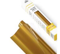 POLI-FLEX® TURBO® - Vinile per trasferimento per tessuti - Vinile Flex da applicare con ferro da stiro, vinile da taglio per magliette DIY, Oro brillante opaco, 30,5 cm x 122 cm