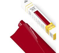 Poli-Flex® Turbo® - Vinile Termo trasferibile per Tessuti - Foglio di Pellicola Flessibile stirabile, Foglio per per t-Shirt per Plotter Cricut e Silhouette, Rosso, 30,5cm x 122 cm