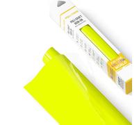 Poli-Flex® Turbo® - Vinile Termo trasferibile per Tessuti - Foglio di Pellicola Flessibile stirabile, Foglio per per t-Shirt per Plotter Cricut e Silhouette, Giallo Neon, 30,5cm x 122 cm