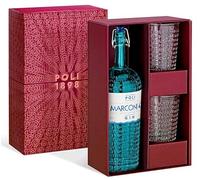 POLI GIN MARCONI 42 STILE MEDITERRANEO CONFEZIONE CON DUE BICCHIERI 70 CL