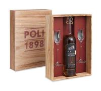 Poli Grappa Bassano 24 Carati Oro Confezione Legno 2 bicchieri