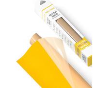 POLI-TAPE TUBITHERM® FLOCK Vinile di trasferimento con superficie vellutata per tessuti - Flock per il ferro da stiro, vinile per plotter per magliette DIY, Limone, 30,5 cm x 61 cm