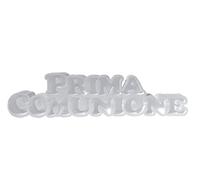 PORTACONFETTI Vassoio POLISTIROLO Scritta Prima Comunione Lettere Altezza 10-12 cm Circa Doppie e Resistenti Decorazione Party Festa