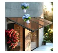 Policarbonato Tettoia per Porta d'ingresso e Balcone Esterno | Tendalino per Finestra Antipioggia, Copertura per Balcone, Ingresso, Patio, con Opzioni