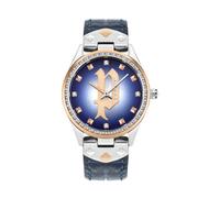 Police Orologio Donna PL16029MSTR-03 Analogico Ø 36 mm Pelle blu