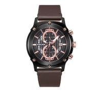 Police, ,Accessories ,Uomo ,Nero ,ONE SIZE Orologio Uomo Pelle Marrone 46mm Lulworth Pl.15917Jsb-02A