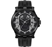 Police Black Leather Dress Watch