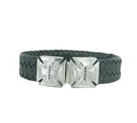 Police Braccialetto da Uomo Velocity Acciaio Inox Pelle PJ.24697BLB/01-S