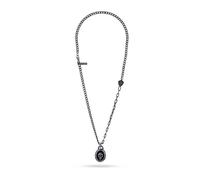 Police, ,Accessories ,Uomo ,Grigio ,ONE SIZE Catena Uomo Argento Pendente Teschio