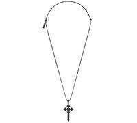 POLICE Covenant - Collana da uomo in acciaio inox, 500 + 200 mm, colore: grigio
