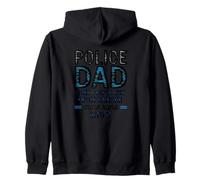 Police Dad Some People Run from Danger Felpa con Cappuccio