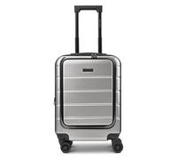 Police Dublin 4 ruote Trolley cabina S 54 cm Vano porta PC espandibile color argento