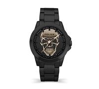 POLICE Flick PEWJG2194802 - Orologio da uomo con quadrante nero e cinturino in acciaio inossidabile nero, cassa in acciaio inossidabile da 47 mm in scatola per orologi con marchio, Multicolore, misura