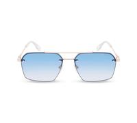 Police Force 9 Splq90 Occhiali Da Sole Uomo Acciaio Pilot Blu 59mm