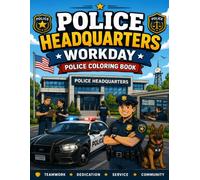 Police Headquarters Workday Police Coloring Book: 40 Busy Headquarters Scenes with Officers, Dispatch, Reports, Police Dogs and Everyday Police Work for Kids