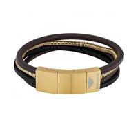 Police Leather multi-layer Bracciale da uomo PJ26551BSG.02
