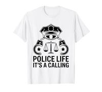 Police Life It's A Calling Cop Poliziotti Poliziotti Maglietta