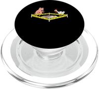Police Line Do Not Cross Pig And Chicken Funny Food PopSockets PopGrip per MagSafe