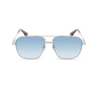 Police Mercury 1 Splq91 Occhiali Da Sole Uomo Argento Pilot Blu 60mm
