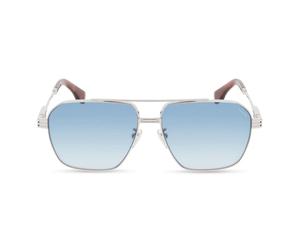 Police Mercury 1 Splq91 Occhiali Da Sole Uomo Argento Pilot Blu 60mm