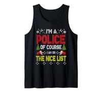 Police of Course On The Nice List Ugly Christmas Sweater Canotta