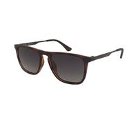 Police Origins Lite 34 Splq80e Occhiali Da Sole Unisex Avana Squadrato Grigio 55mm Polarizzato