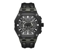 Police Orologio da polso da uomo con cronografo e cinturino in pelle resistente, Scudo Nero, Moderno