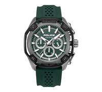 Police - Orologio Dual-time Centurian - Quartz movimento dell'orologio - Larghezza della cassa: 50 mm - Acciaio inossidabile - Green - 5 ATM