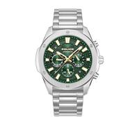 Police - Orologio Dual-time Moonstrike - Quartz movimento dell'orologio - Larghezza della cassa: 50.5 mm - Acciaio inossidabile - Green - 5 ATM