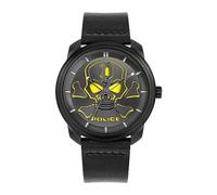 Police Orologio Uomo PL15714JSB-02, analogico al quarzo, cinturino in pelle, Ø 44 mm, Nero