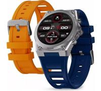 Police PEIUN00003X0 Bluetooth GPS 45mm Acciaio Nero Cinturino Silicone 22mm Cardio