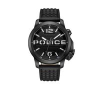 Police PEWJD0021701 Men’s “Automated” Watch - Black Steel, Leather Strap, 44 mm