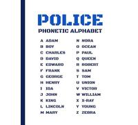 Police Phonetic Alphabet From Adam to Zebra Notebook: Graph Paper 5x5 Grid, Designed for Clear Communication in Work, Call Center & Office Environments, Ideal for Learning & Everyday Use