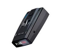 Police Radar Detector UK, RAD1000 Compagno di sicurezza stradale con conferma della velocità GPS, allarme acustico per autovelox fissi e mobili, include supporto a ventosa, nero